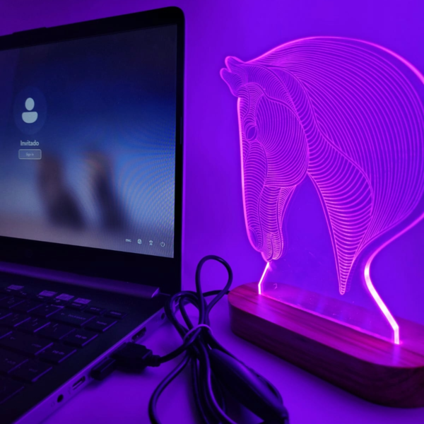 lampara_led_caballo_noche_morado lampara_led_caballo_noche_morado